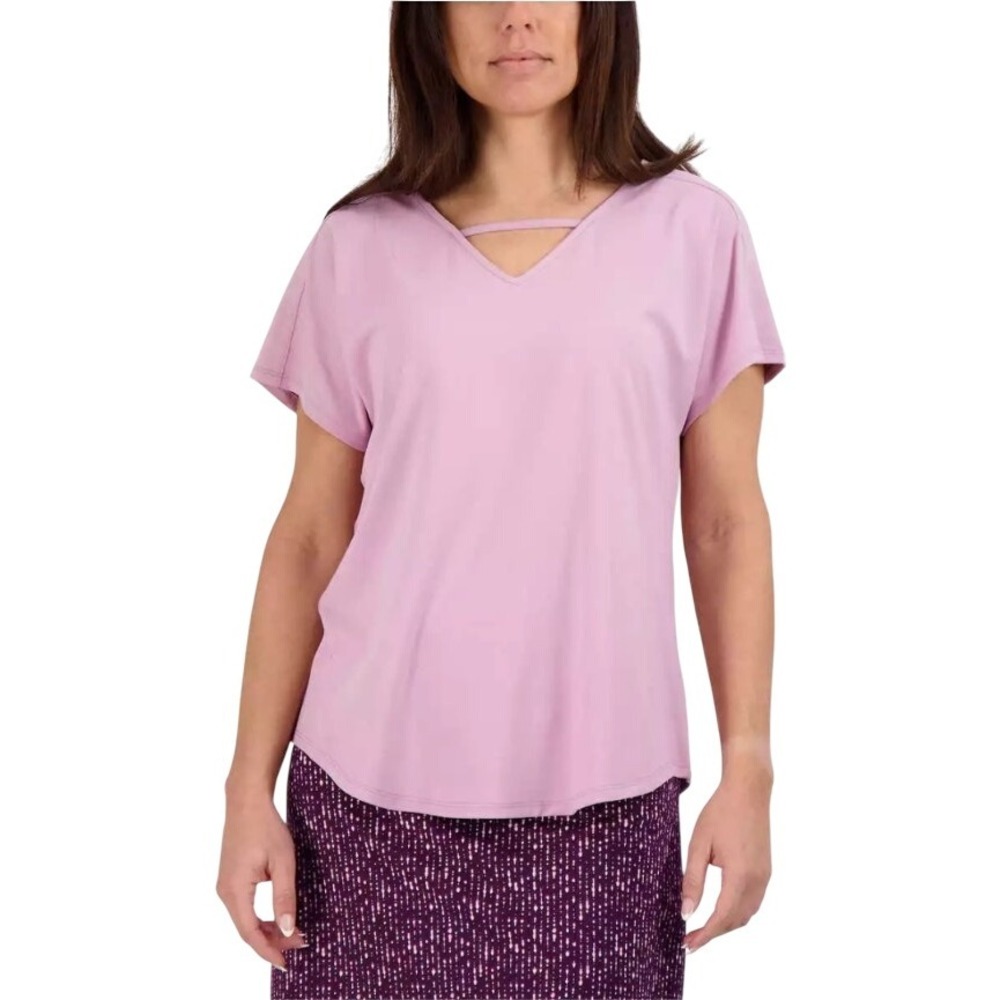TRANQUILITY COLORADO CLOTHING BLACK LADIES' V-NECK‎ KNIT TOP SZ L NWT